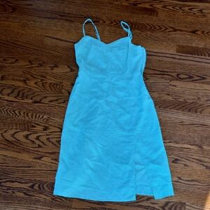 J Crew Tiffany Blue Spaghetti Strap Dress